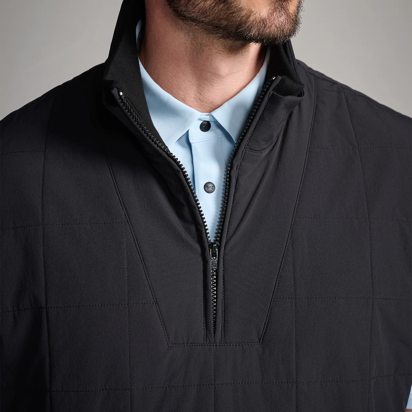 Men's 1/2 Zip Quilted Vest - Image 4