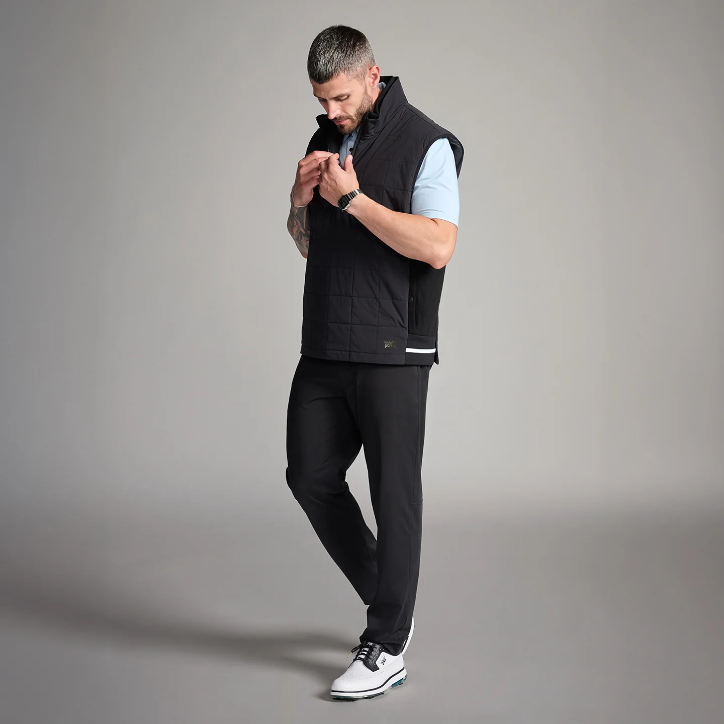 Men's 1/2 Zip Quilted Vest - Image 6