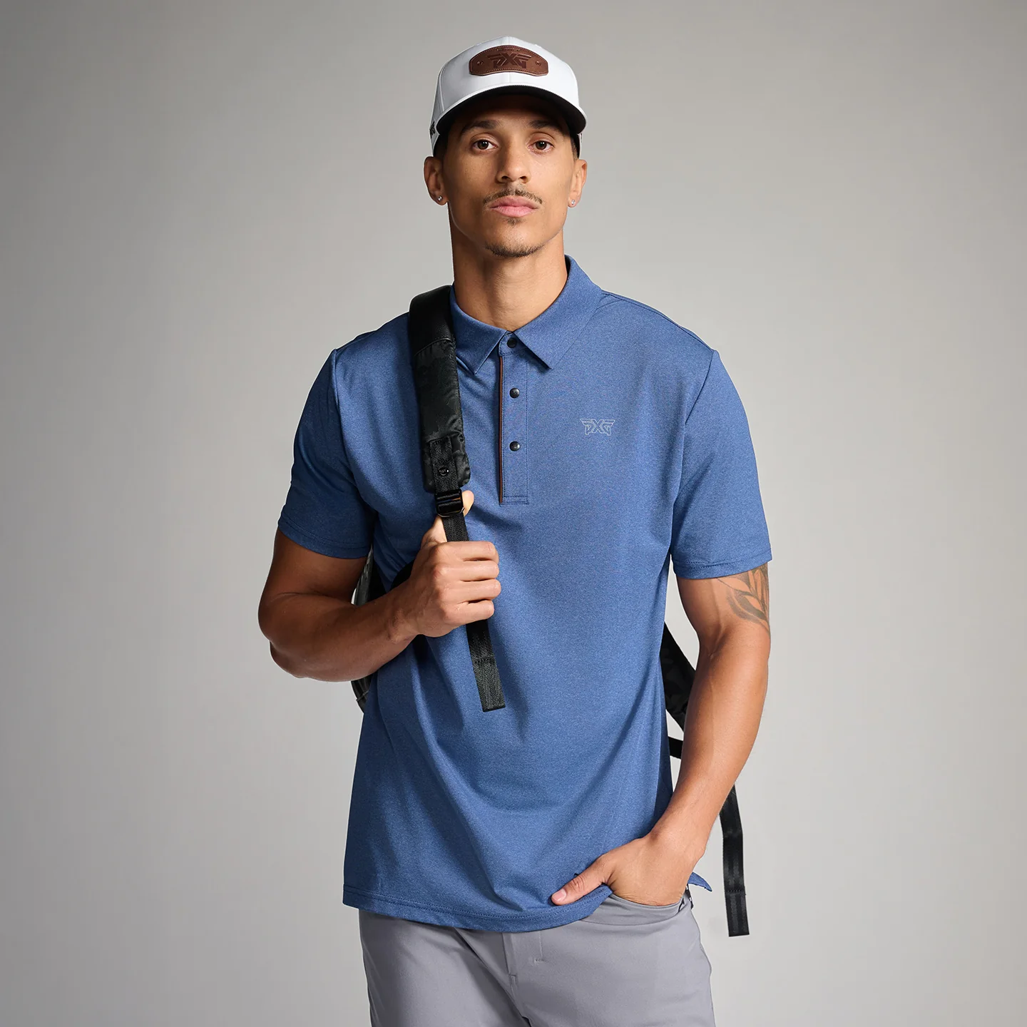 Men's Denim Blue Polo - Image 3