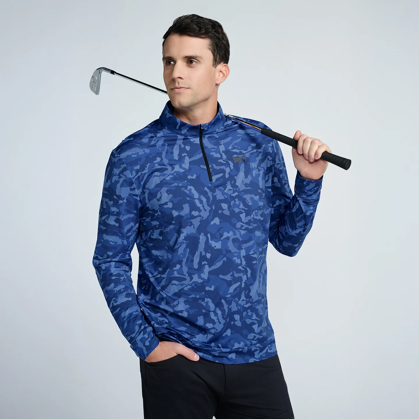 Men's Essential Fairway Camo 1/4 Zip Pullover - Image 4