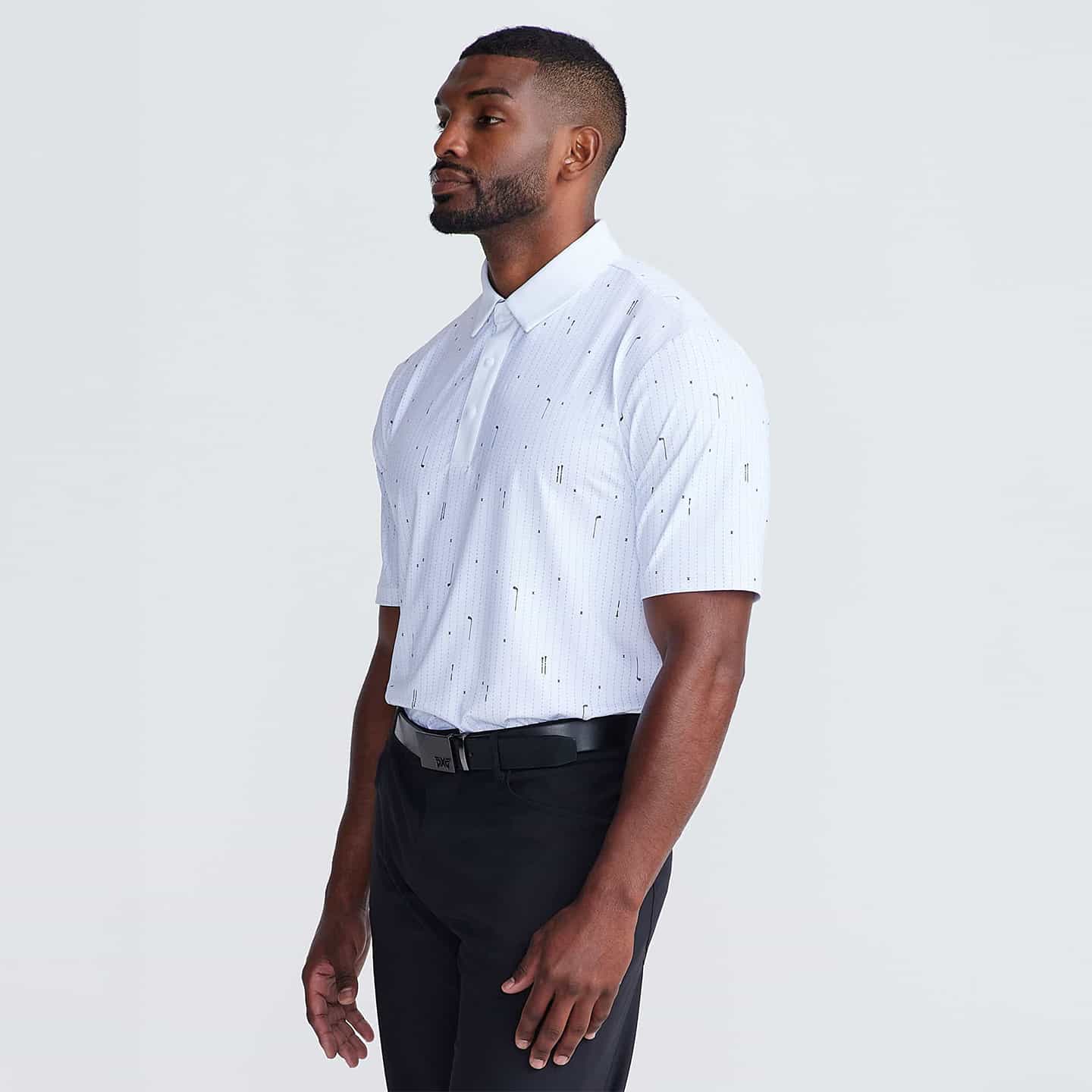 Men's Golf Icons Pin Stripe Polo - Image 5