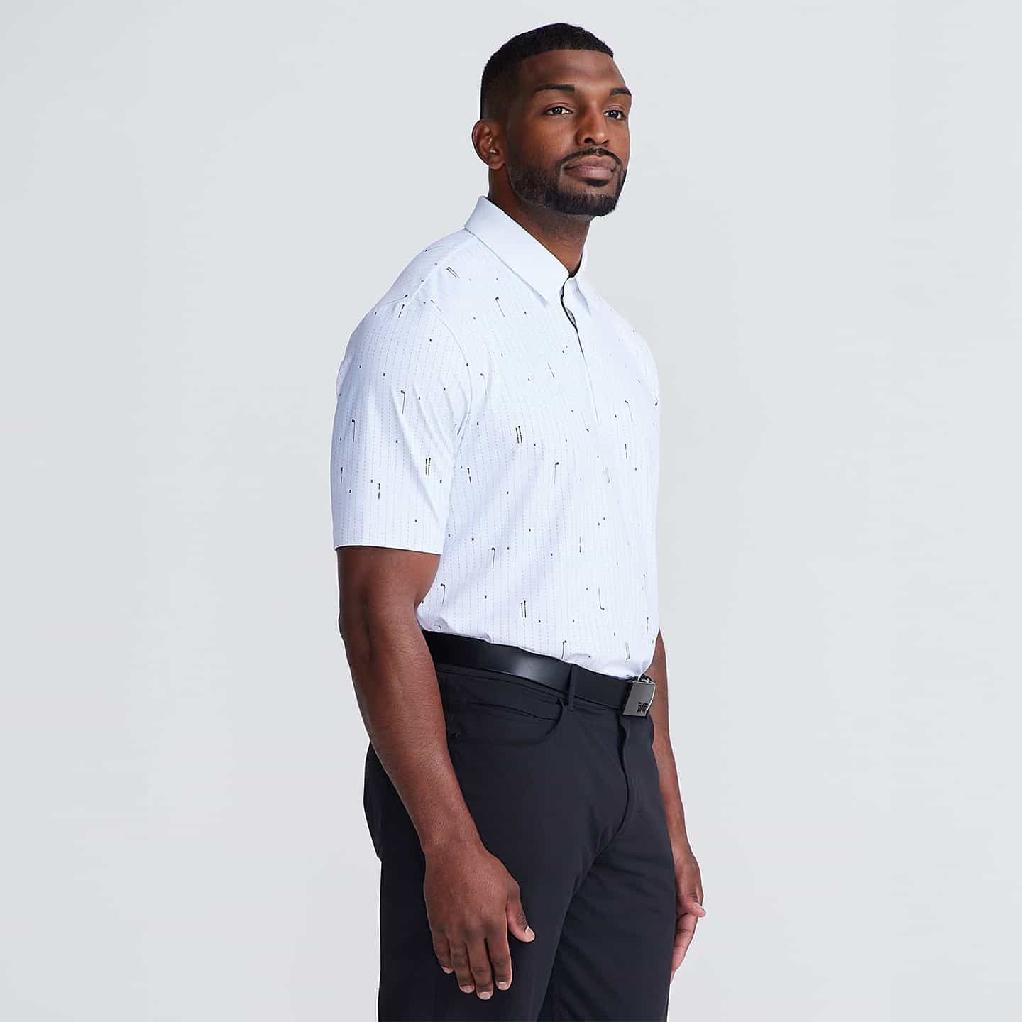 Men's Golf Icons Pin Stripe Polo - Image 6