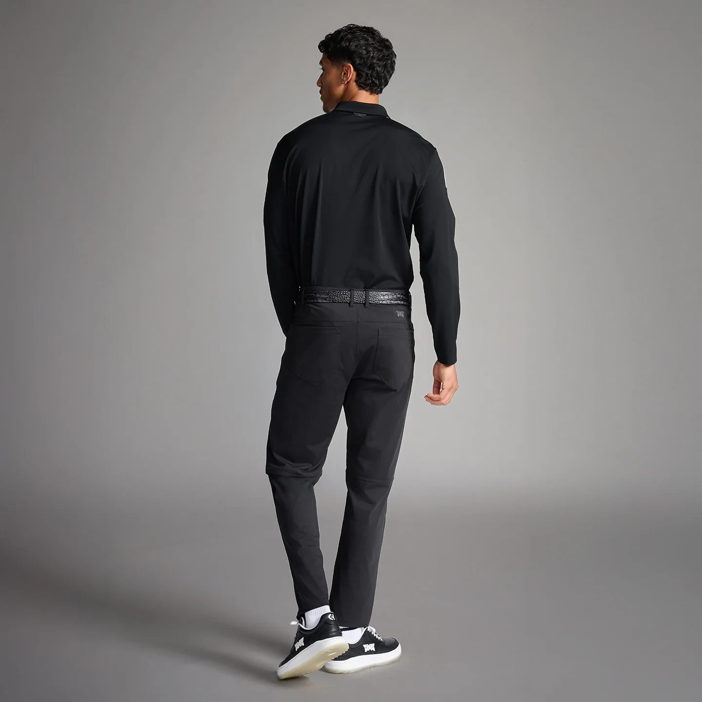 Men's Long Sleeve Shoulder Panel Polo - Image 6