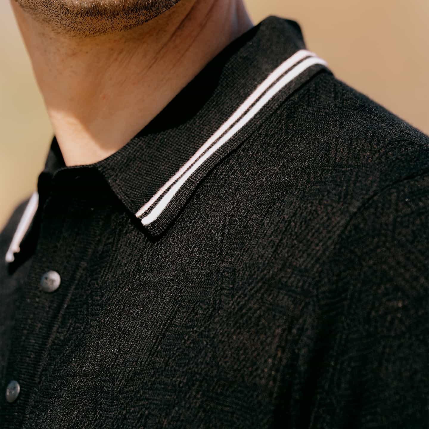 Men's Multi-Logo Jacquard Knitted Polo - Image 10