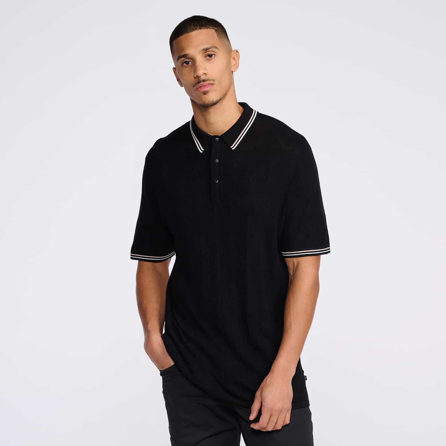 Men's Multi-Logo Jacquard Knitted Polo - Image 11