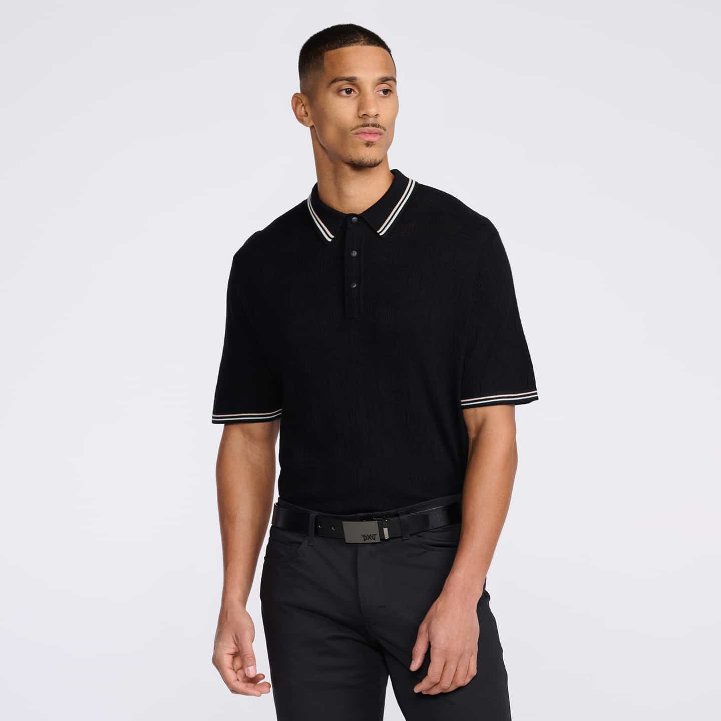 Men's Multi-Logo Jacquard Knitted Polo - Image 12