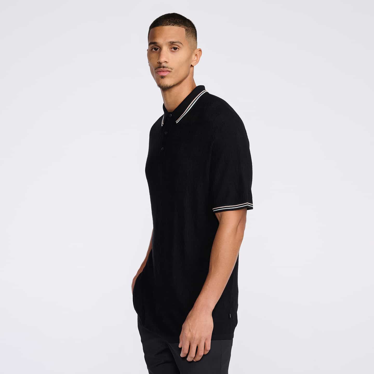 Men's Multi-Logo Jacquard Knitted Polo - Image 13