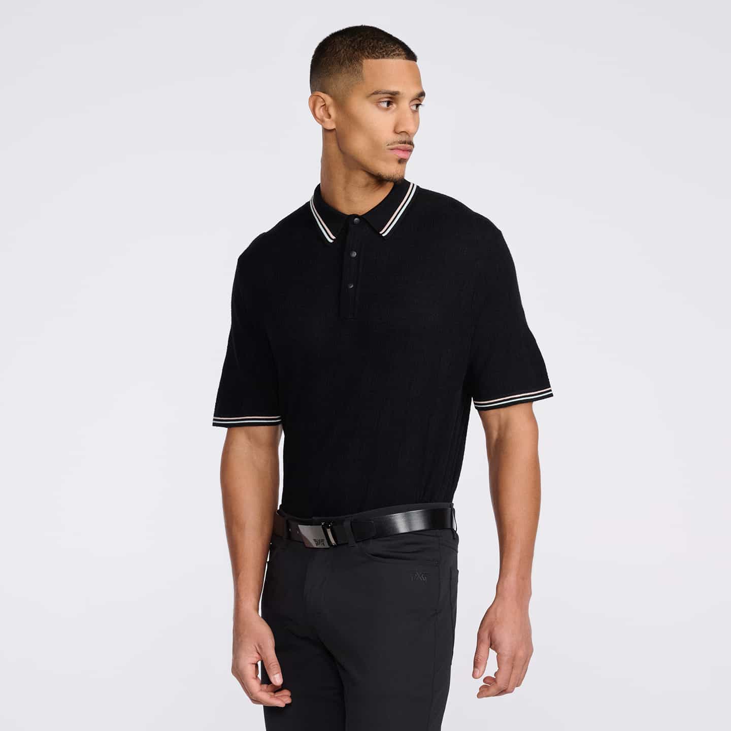 Men's Multi-Logo Jacquard Knitted Polo - Image 14