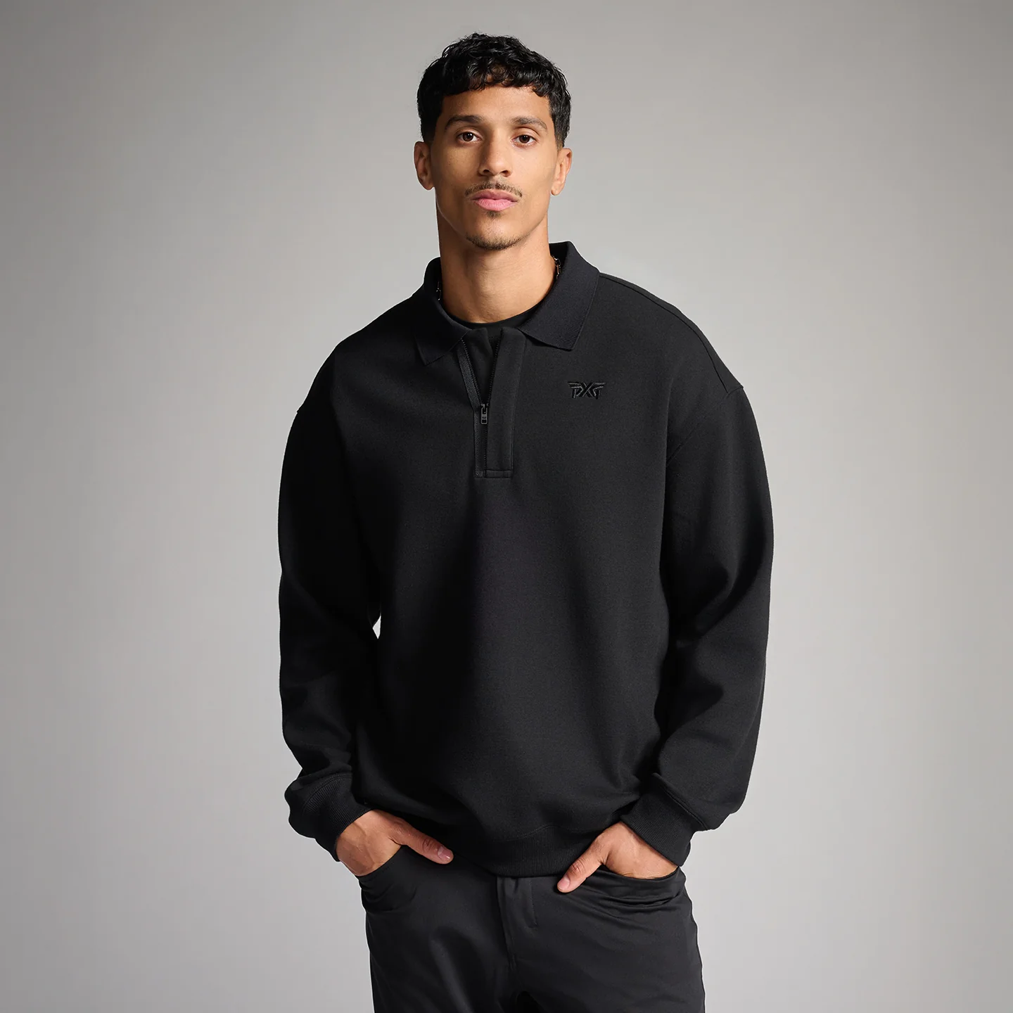 Men's Polo Collar Pullover - Image 2