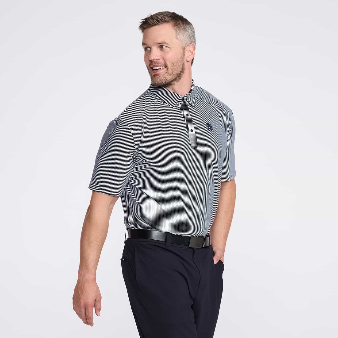 Men's Striped Polo - Image 3