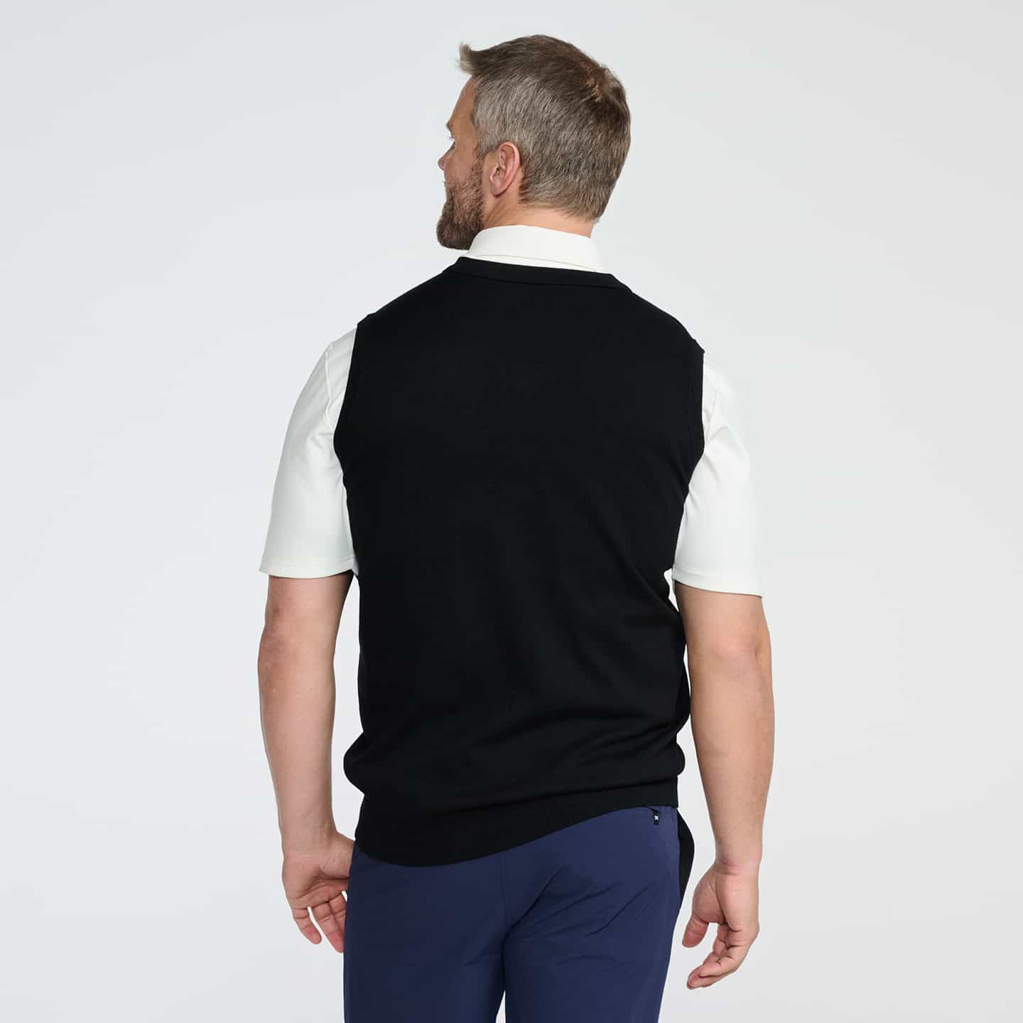Men's V-Neck Color Block Knitted Vest - Image 8