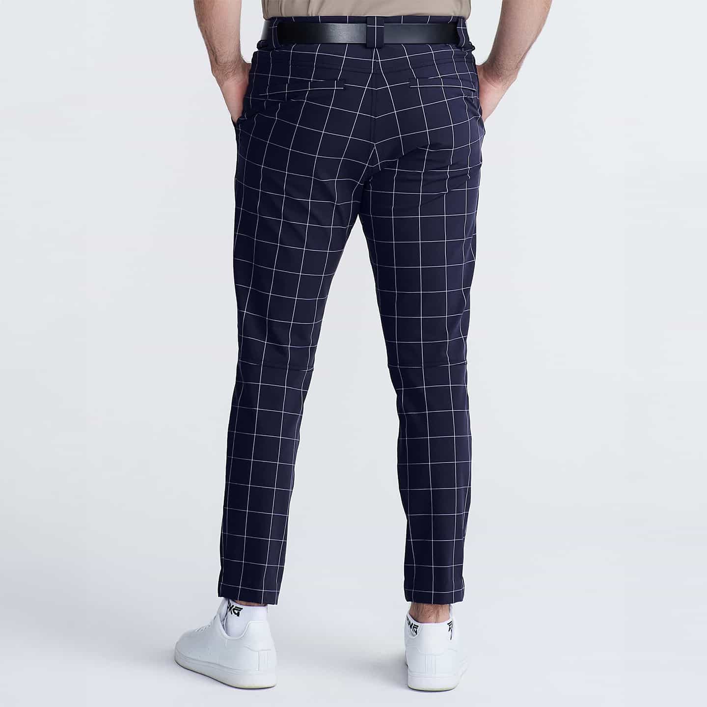 Men's Windowpane Slim Trousers - Image 4