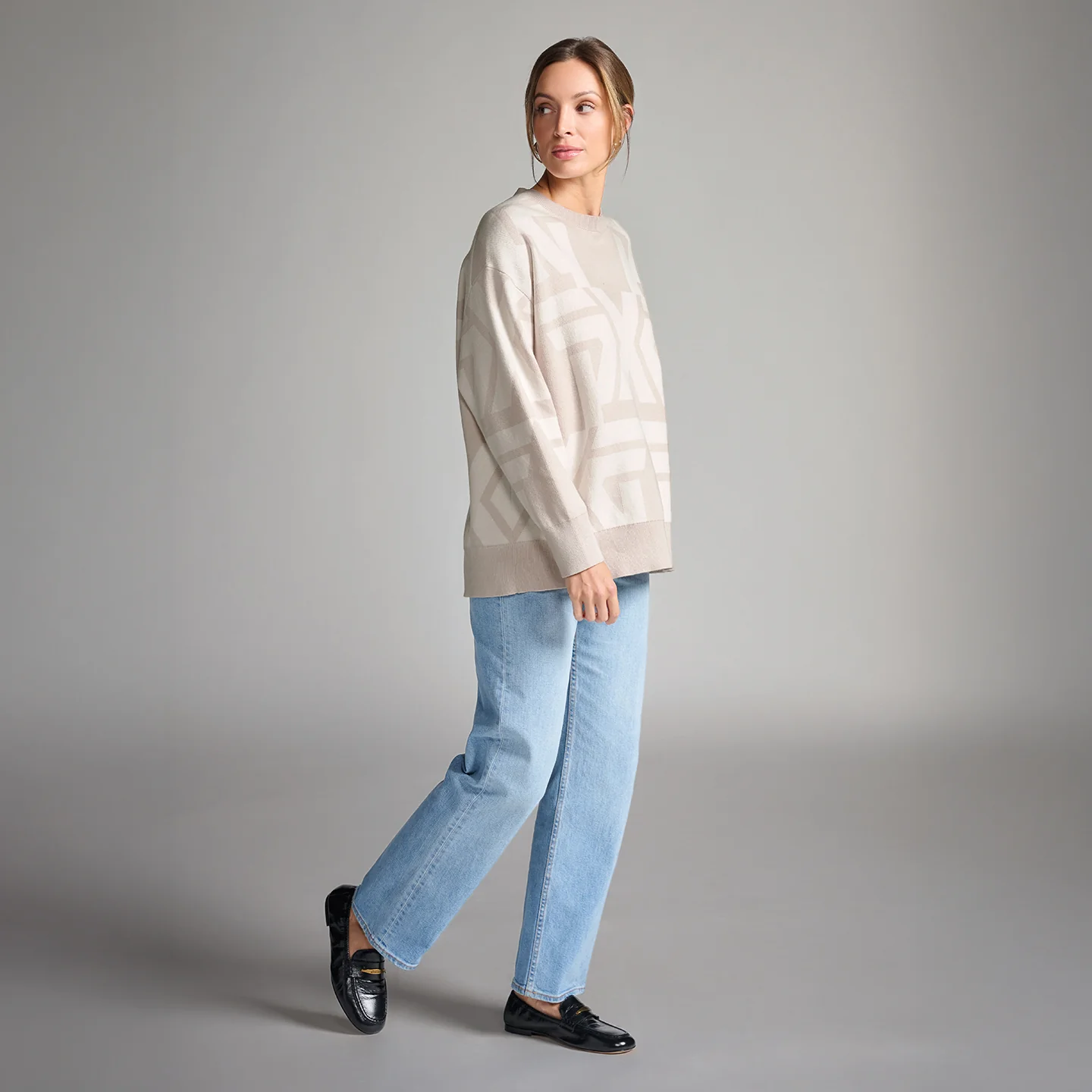 Women's All Over Logo Sweater - Image 5