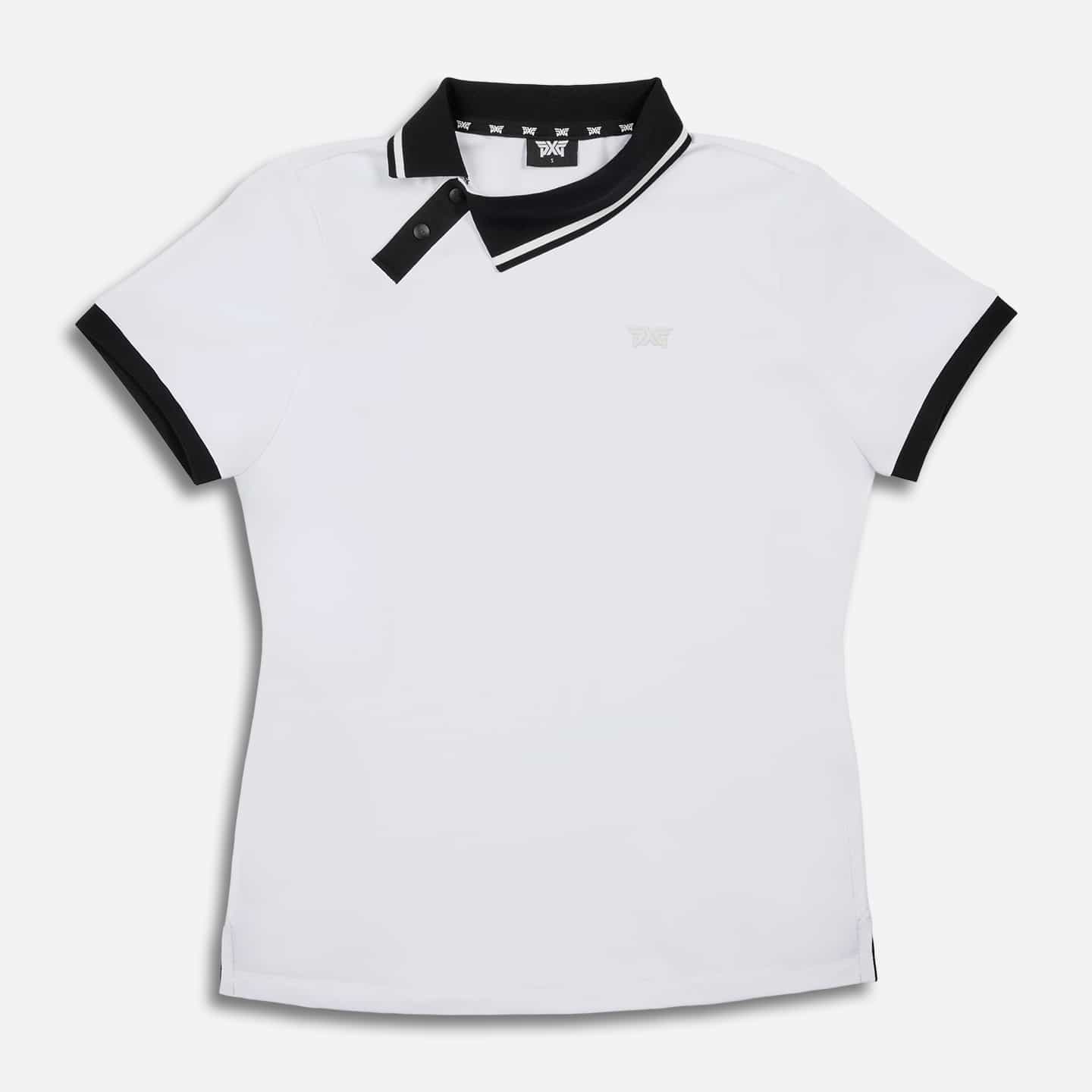 Women's Asymmetrical Snap Collar Polo - Image 10