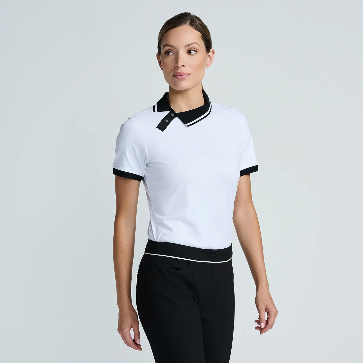 Women's Asymmetrical Snap Collar Polo - Image 15