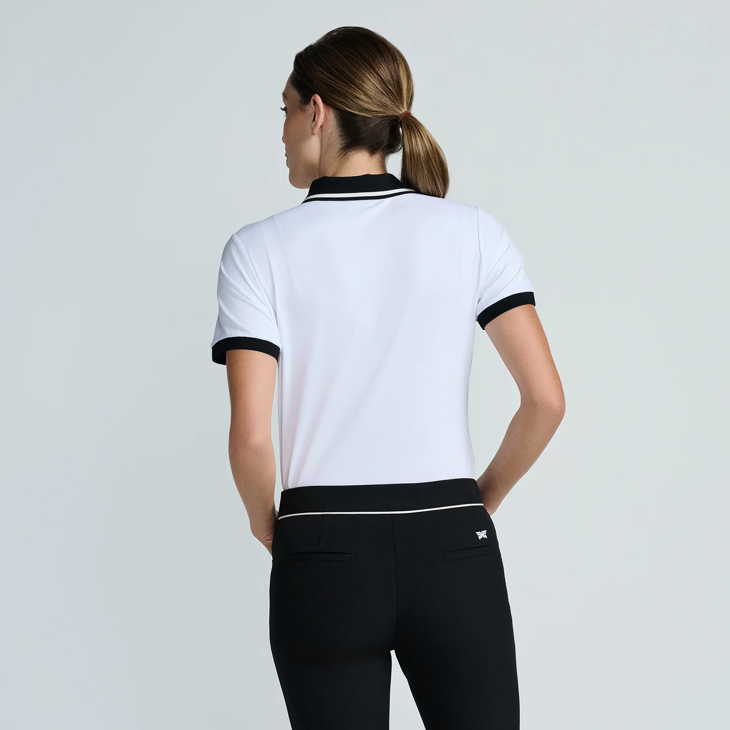 Women's Asymmetrical Snap Collar Polo - Image 18