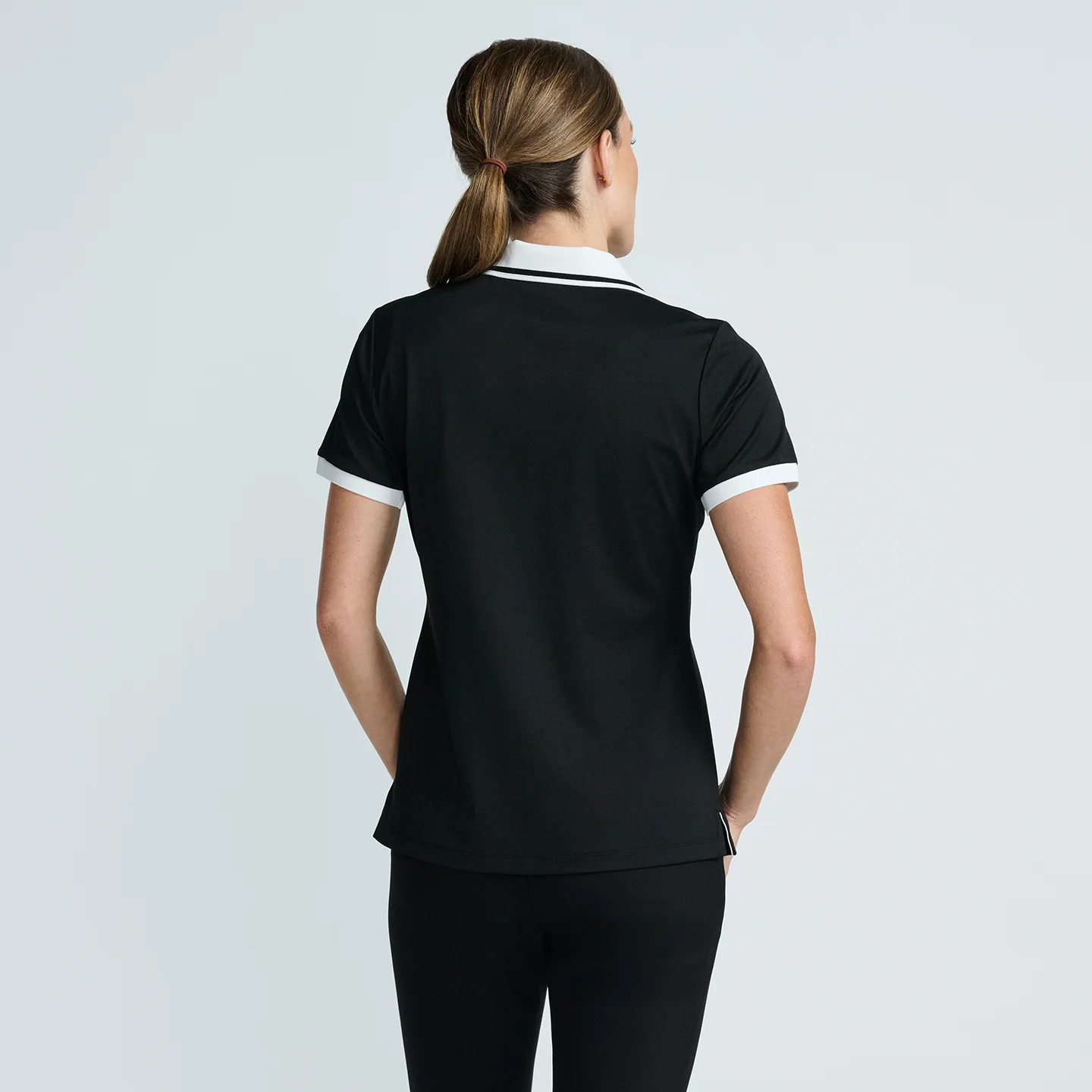 Women's Asymmetrical Snap Collar Polo - Image 9