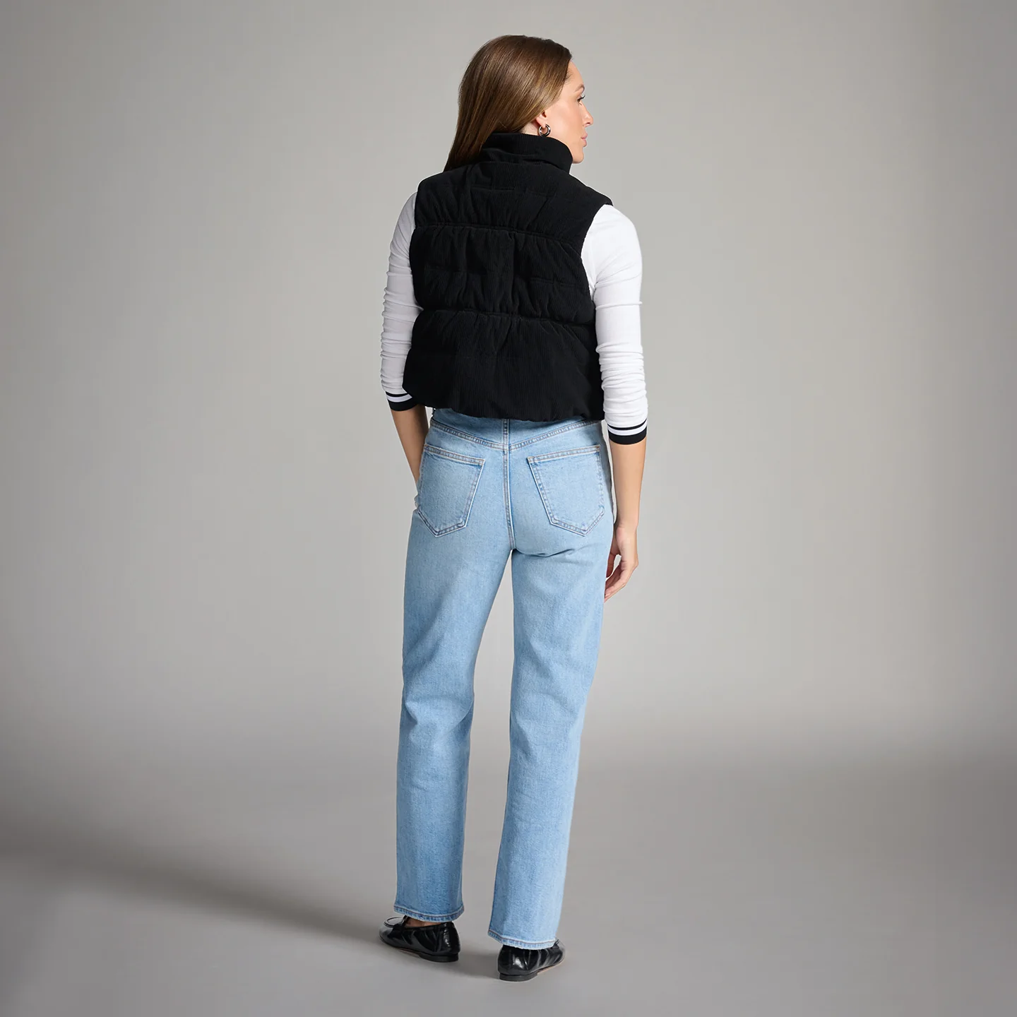 Women's Cozy Corduroy Puffer Vest - Image 6
