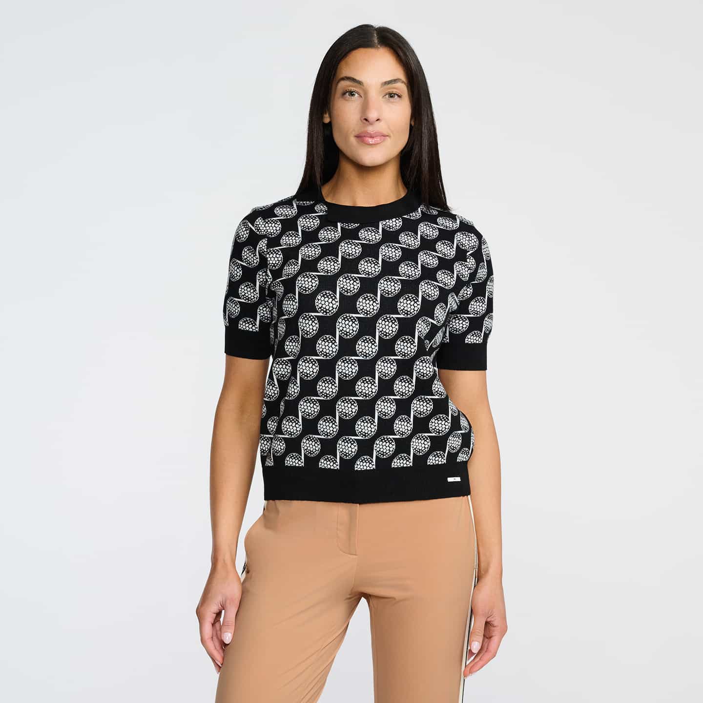 Women's Golf Ball Motif Knitted Top - Image 2