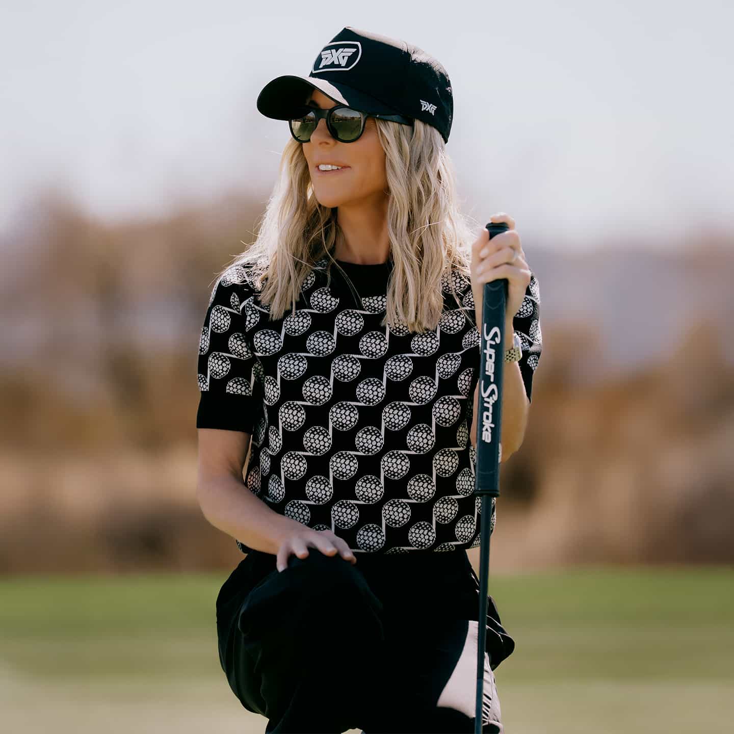 Women's Golf Ball Motif Knitted Top - Image 4