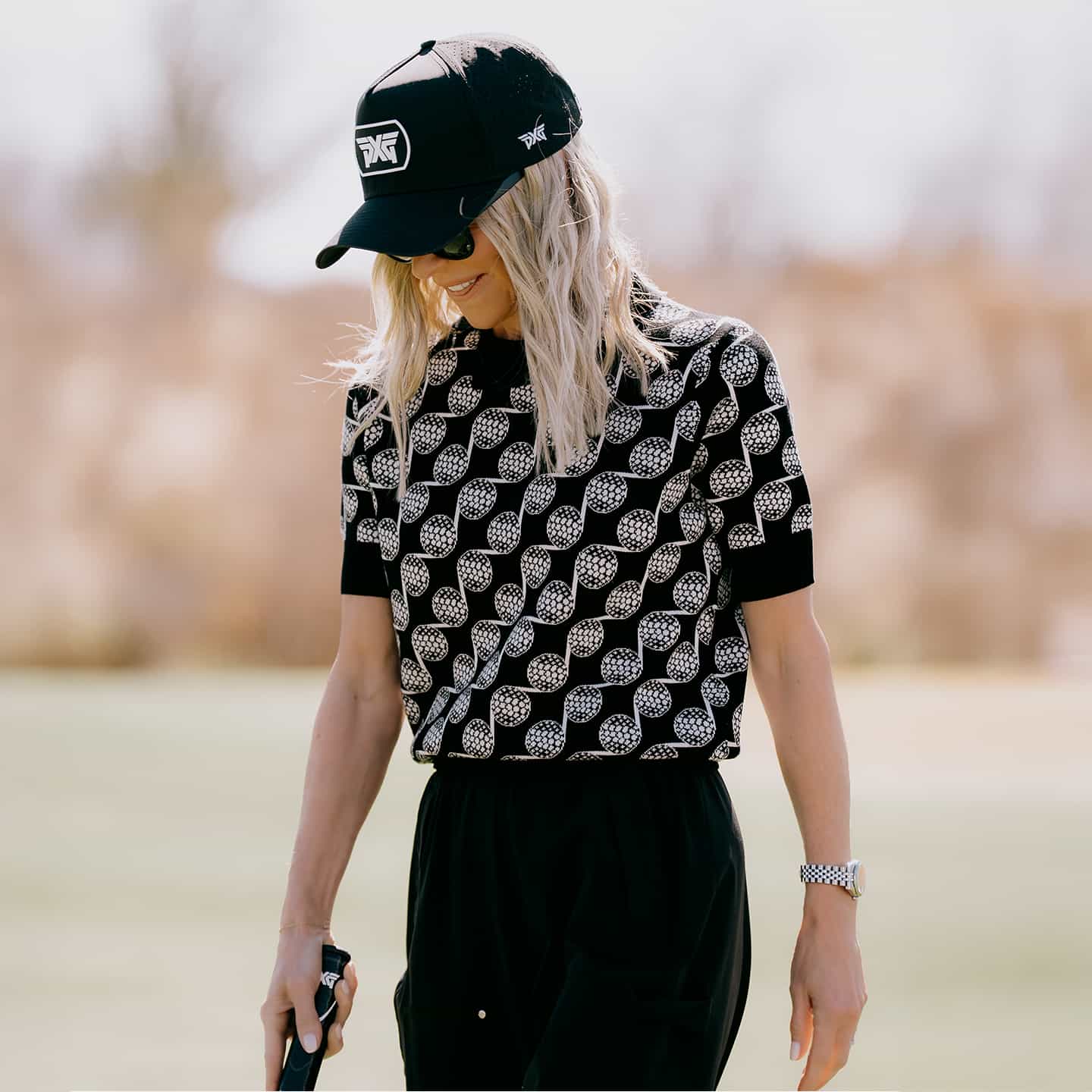 Women's Golf Ball Motif Knitted Top - Image 7