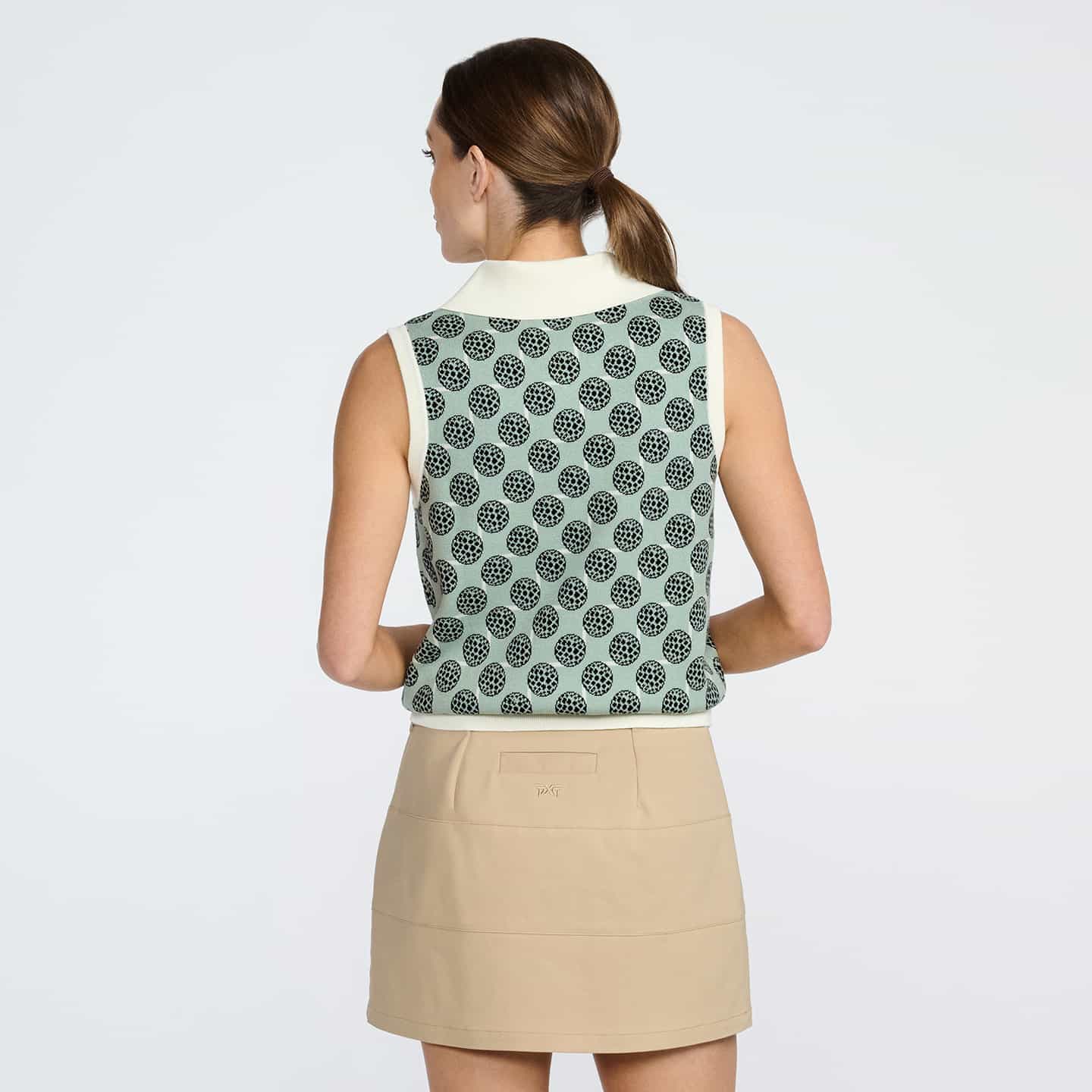 Women's Golf Ball Motif Sleeveless Top - Image 15