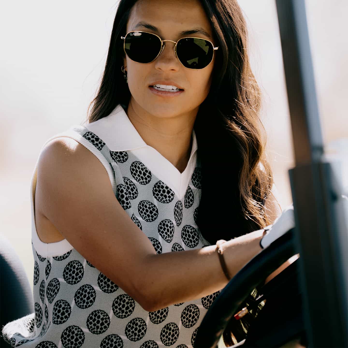 Women's Golf Ball Motif Sleeveless Top - Image 8
