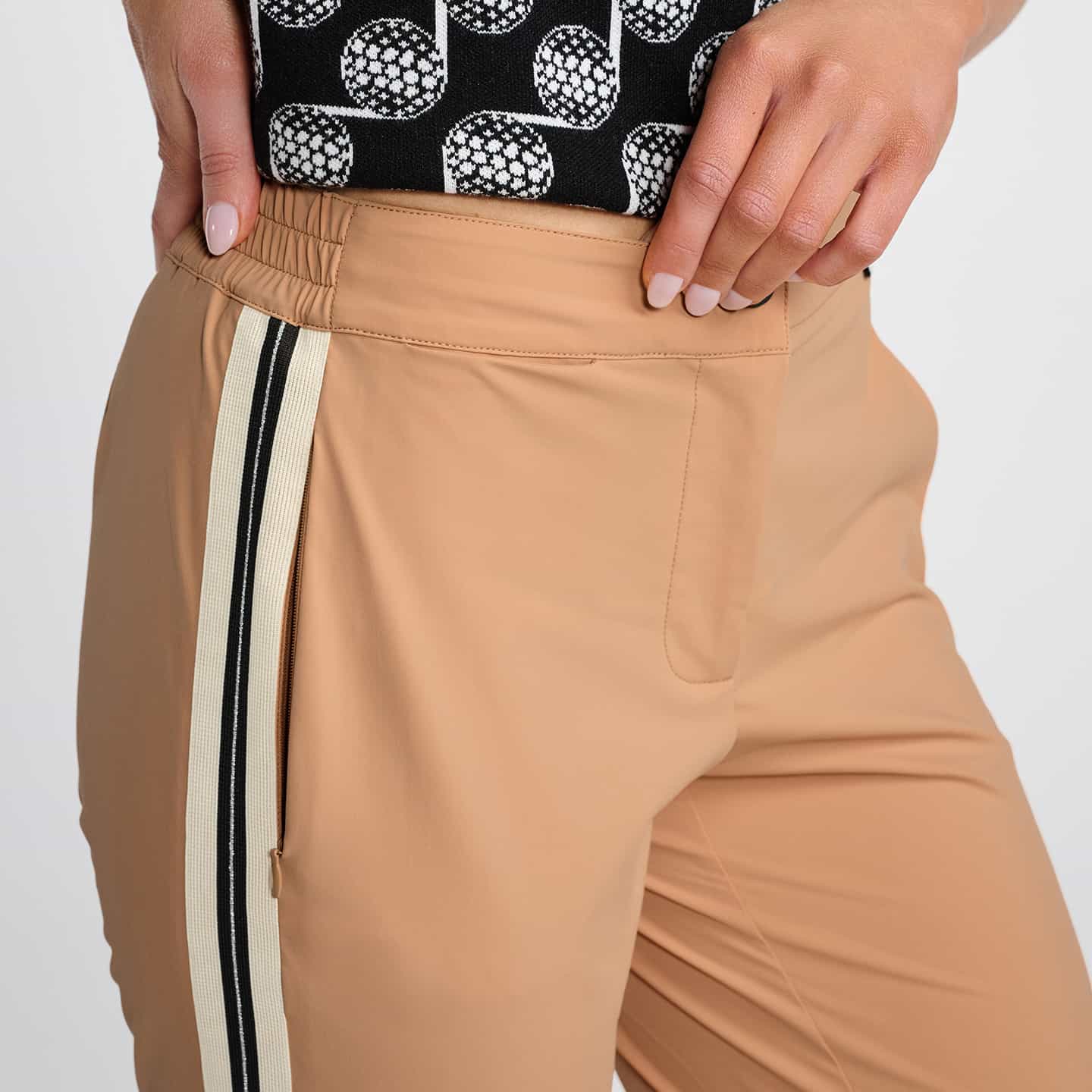 Women's Knitted Side Stripe Joggers - Image 5