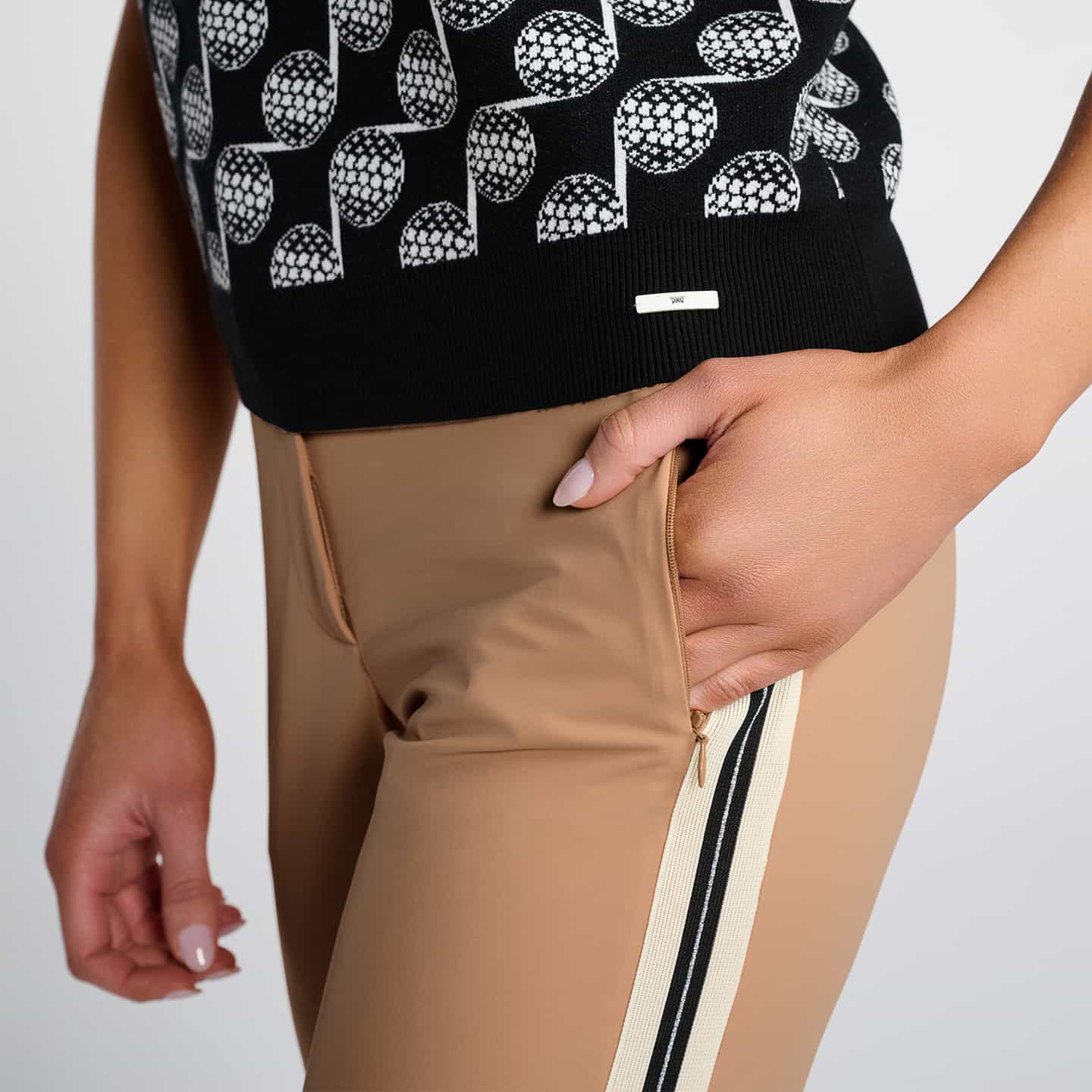 Women's Knitted Side Stripe Joggers - Image 7