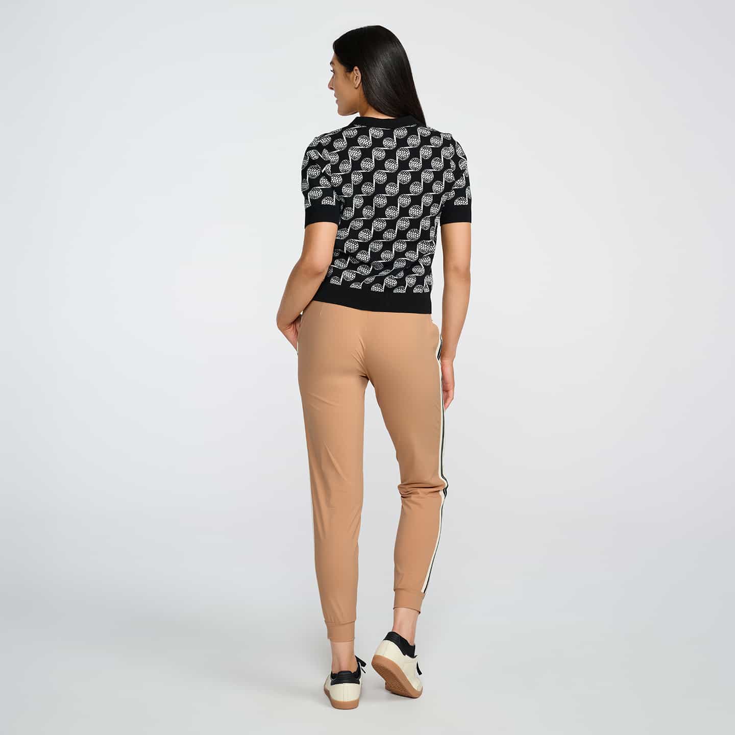 Women's Knitted Side Stripe Joggers - Image 8