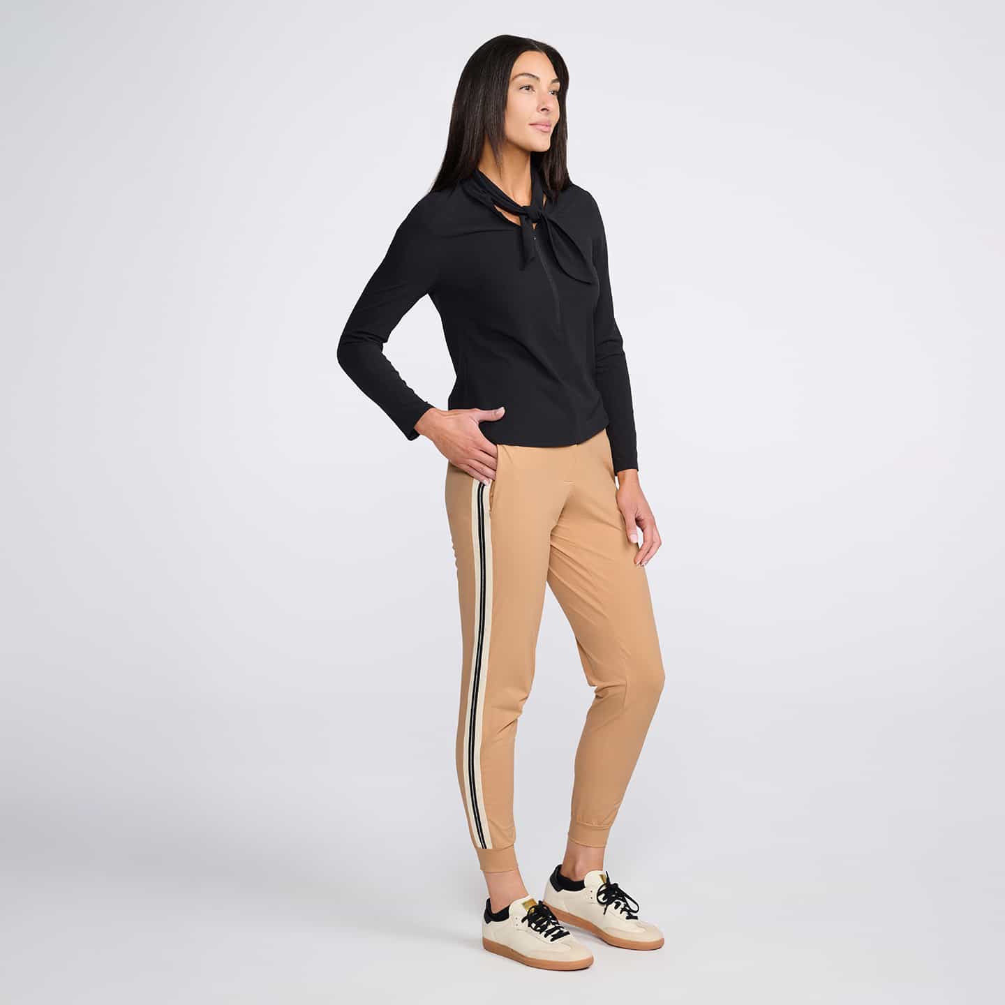 Women's Lavalliere Long Sleeve Polo - Image 7