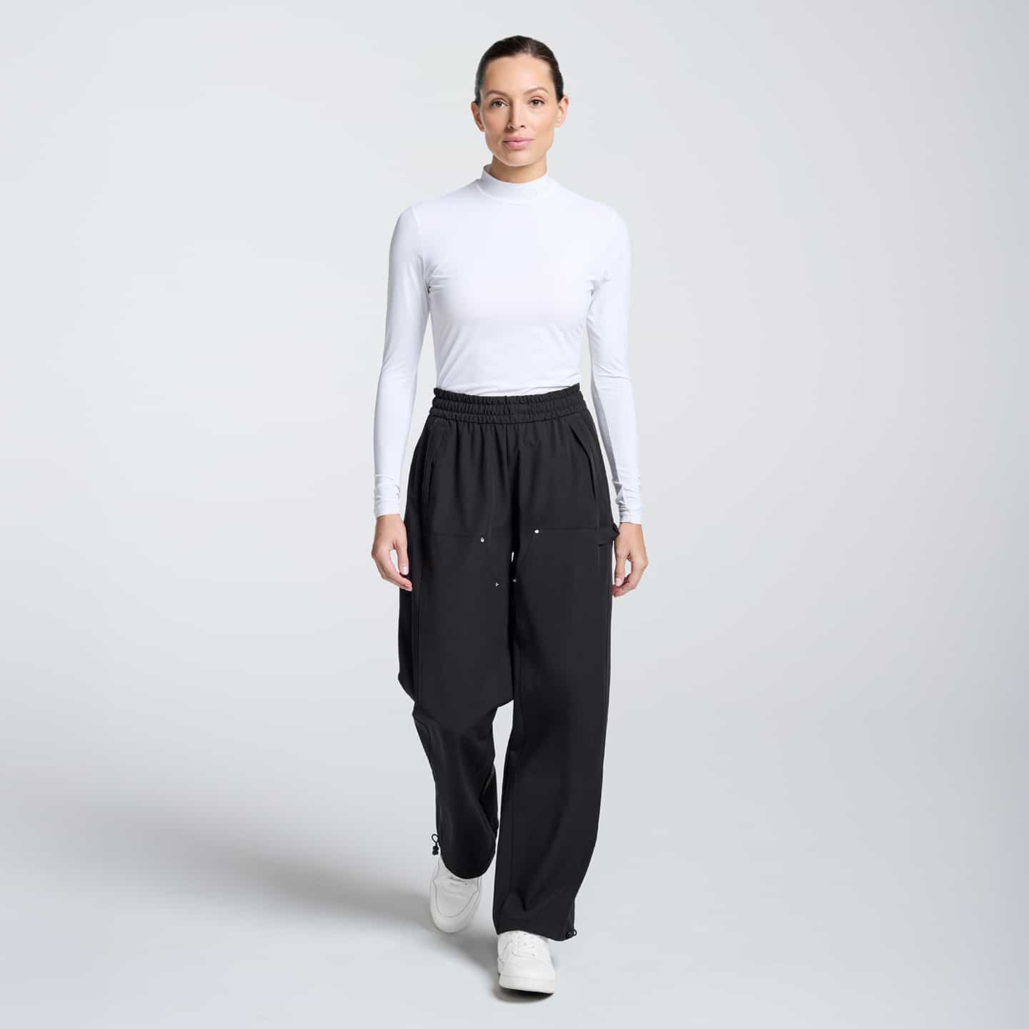 Women's Perforated Logo Wide Leg Trouser - Image 2