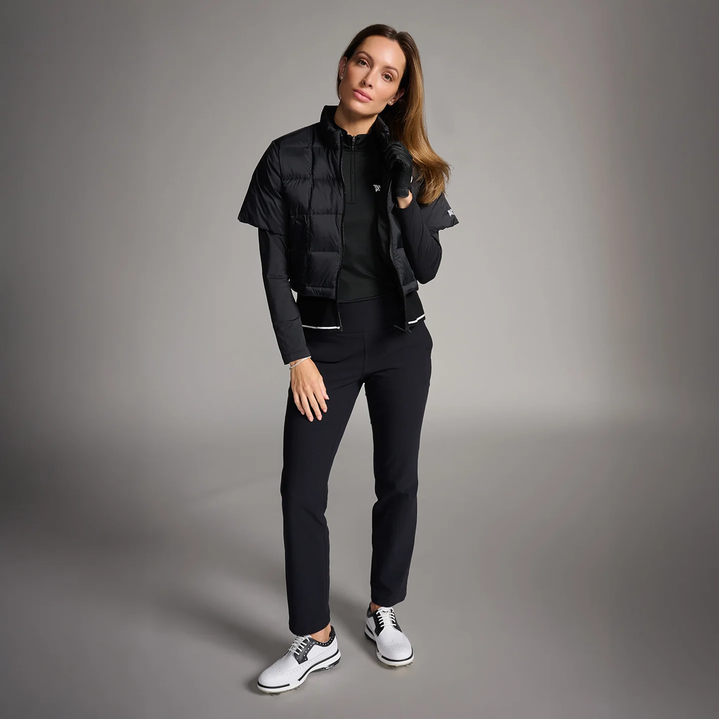 Women's Ribbed Waist Short Sleeve Puffer Jacket - Image 5
