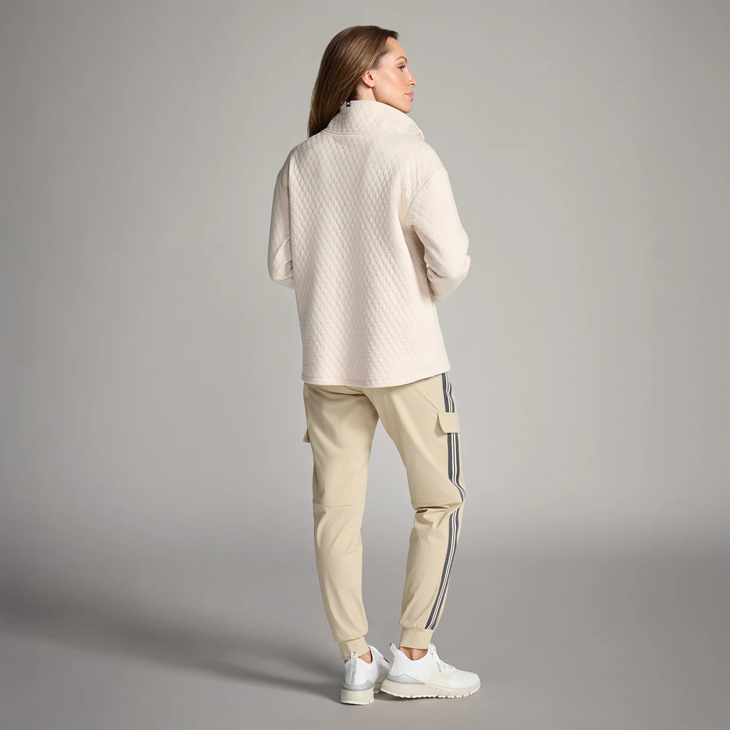 Women's #SheGolfs Quilted Pullover - Image 5
