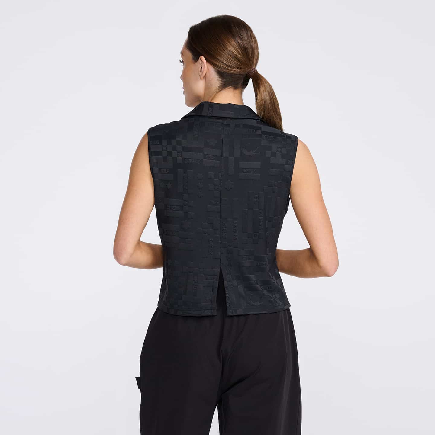 Women's #SheGolfs Sleeveless Polo - Image 3