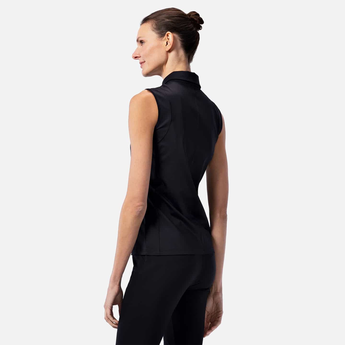 Women's Sleeveless Logo Tape Collar Polo - Image 4