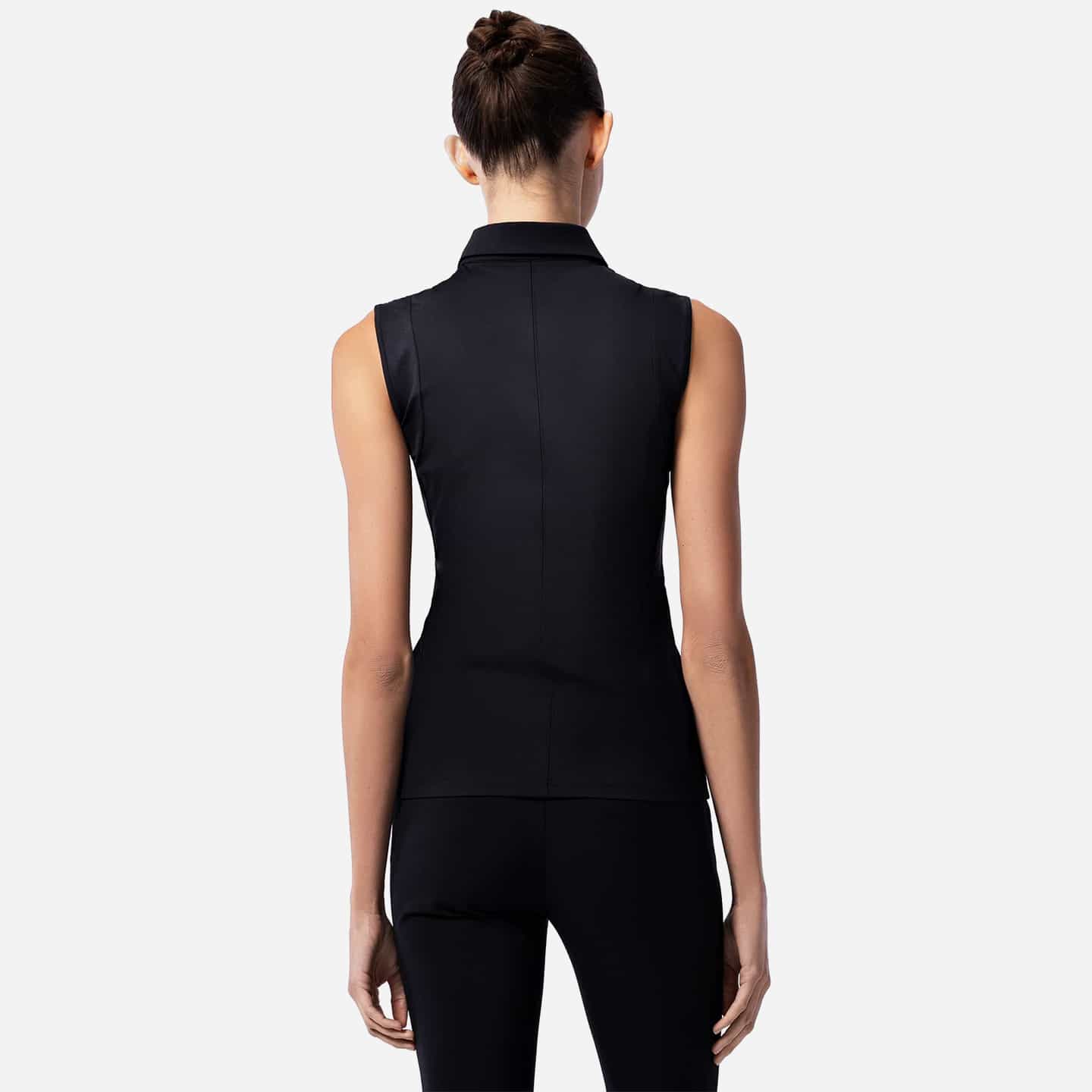 Women's Sleeveless Logo Tape Collar Polo - Image 5