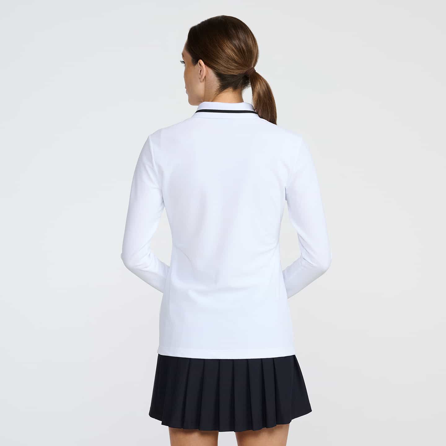 Women's Terry Cloth 1/4 Zip Long Sleeve Polo - Image 12