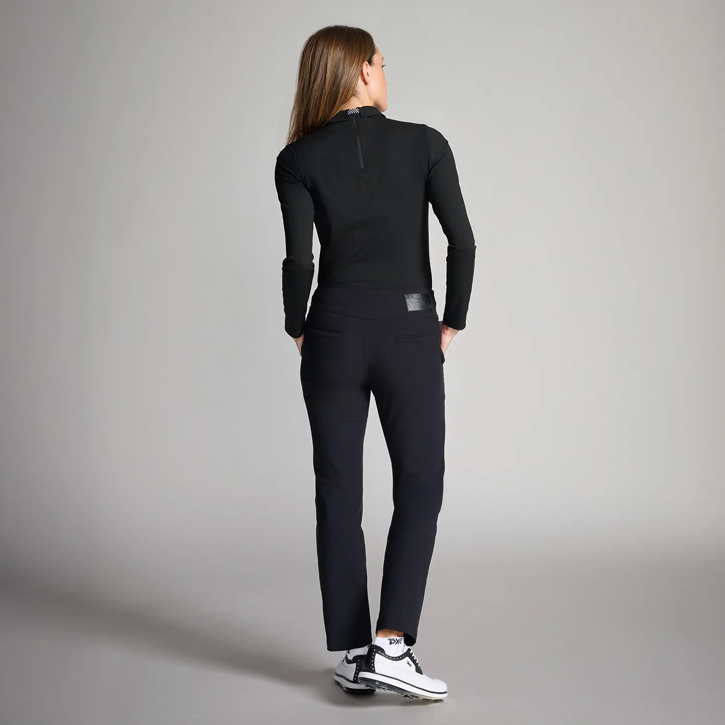Women's Tie Neck Long Sleeve Polo - Image 7
