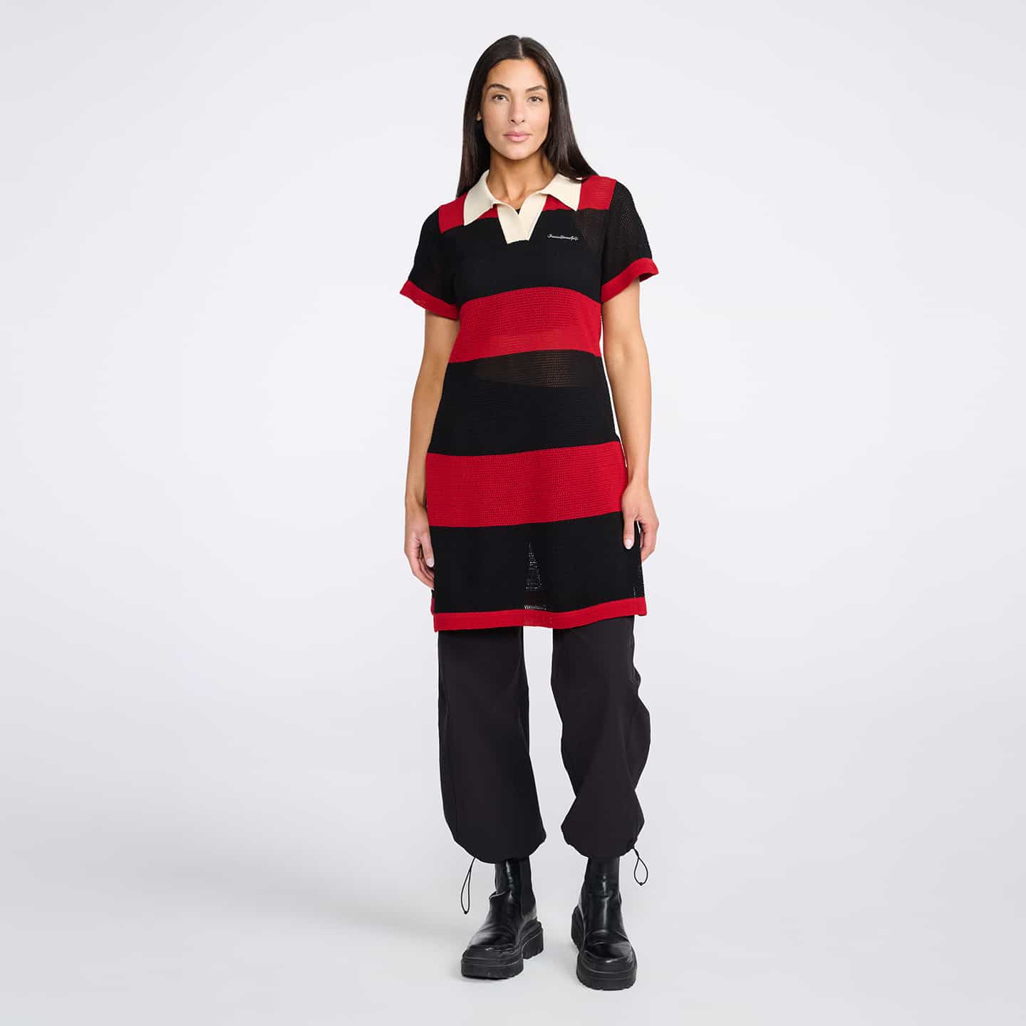 Women's Varsity Pointelle Tunic Dress - Image 11