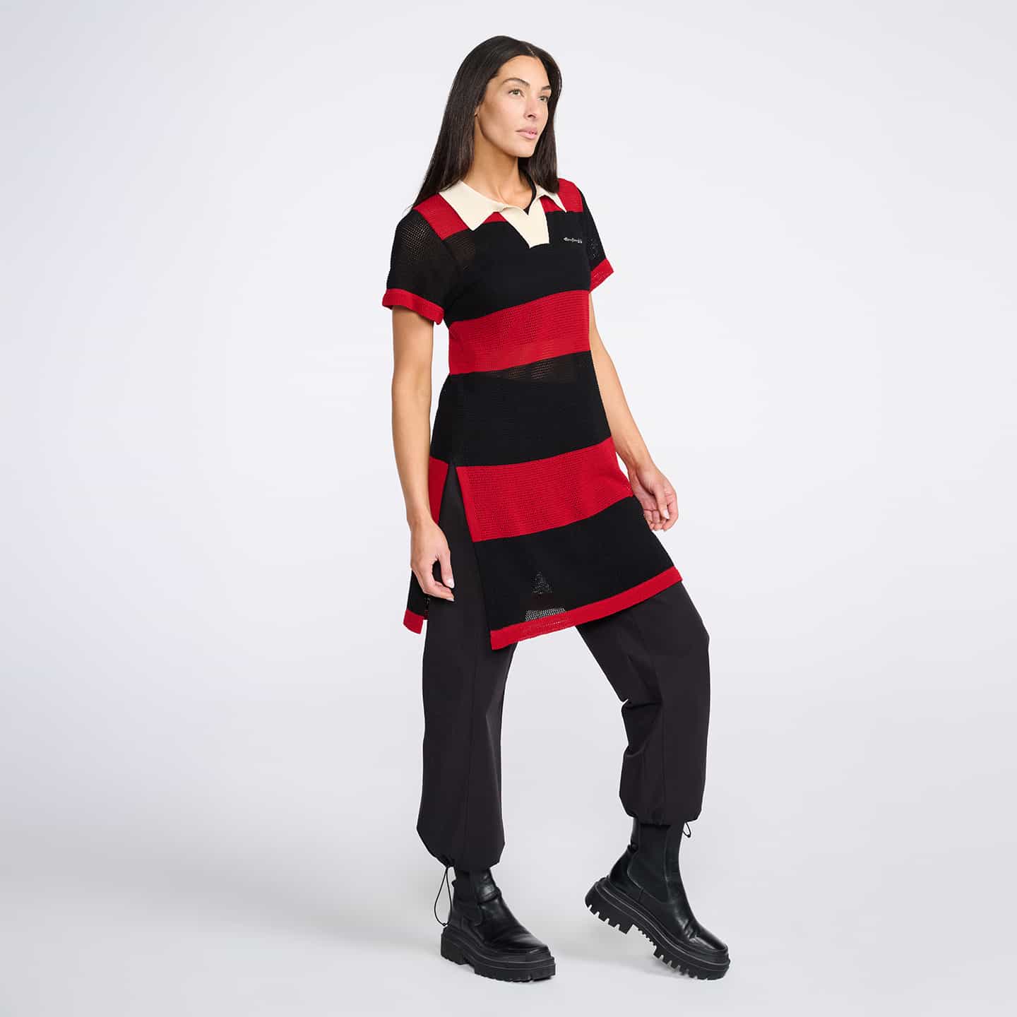 Women's Varsity Pointelle Tunic Dress - Image 7