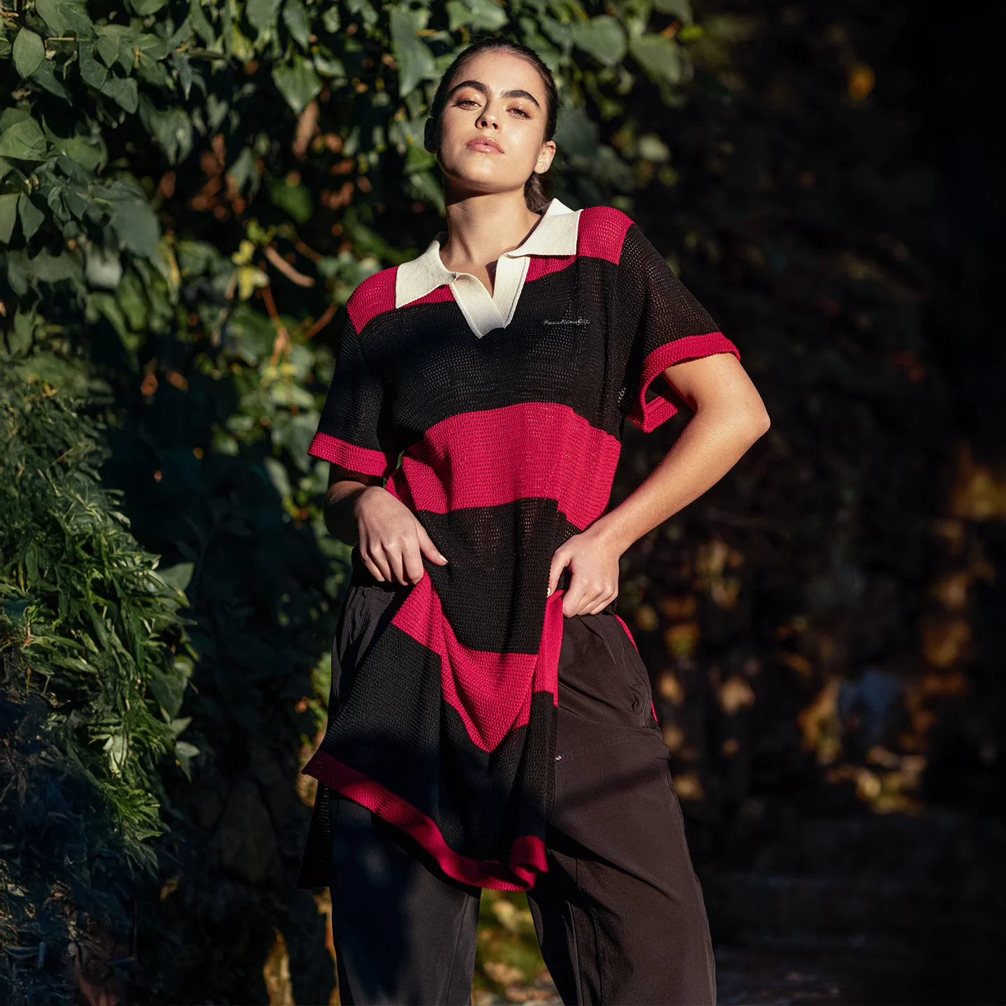 Women's Varsity Pointelle Tunic Dress - Image 9
