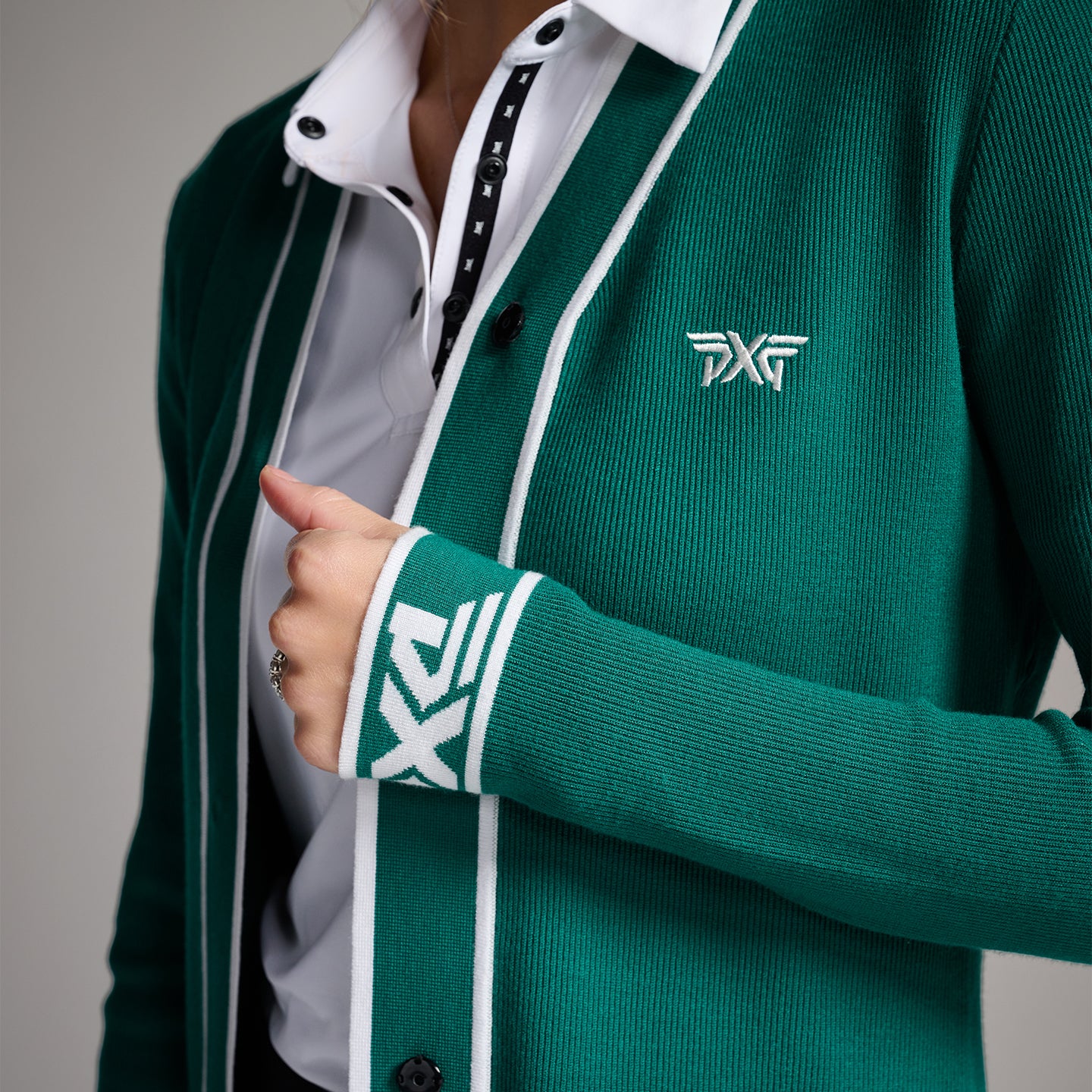 Women's Varsity V-Neck Cardigan - Image 8